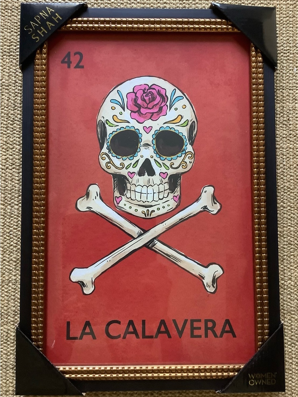 Sapna Shah La Calavera Skull Loteria Wall Art